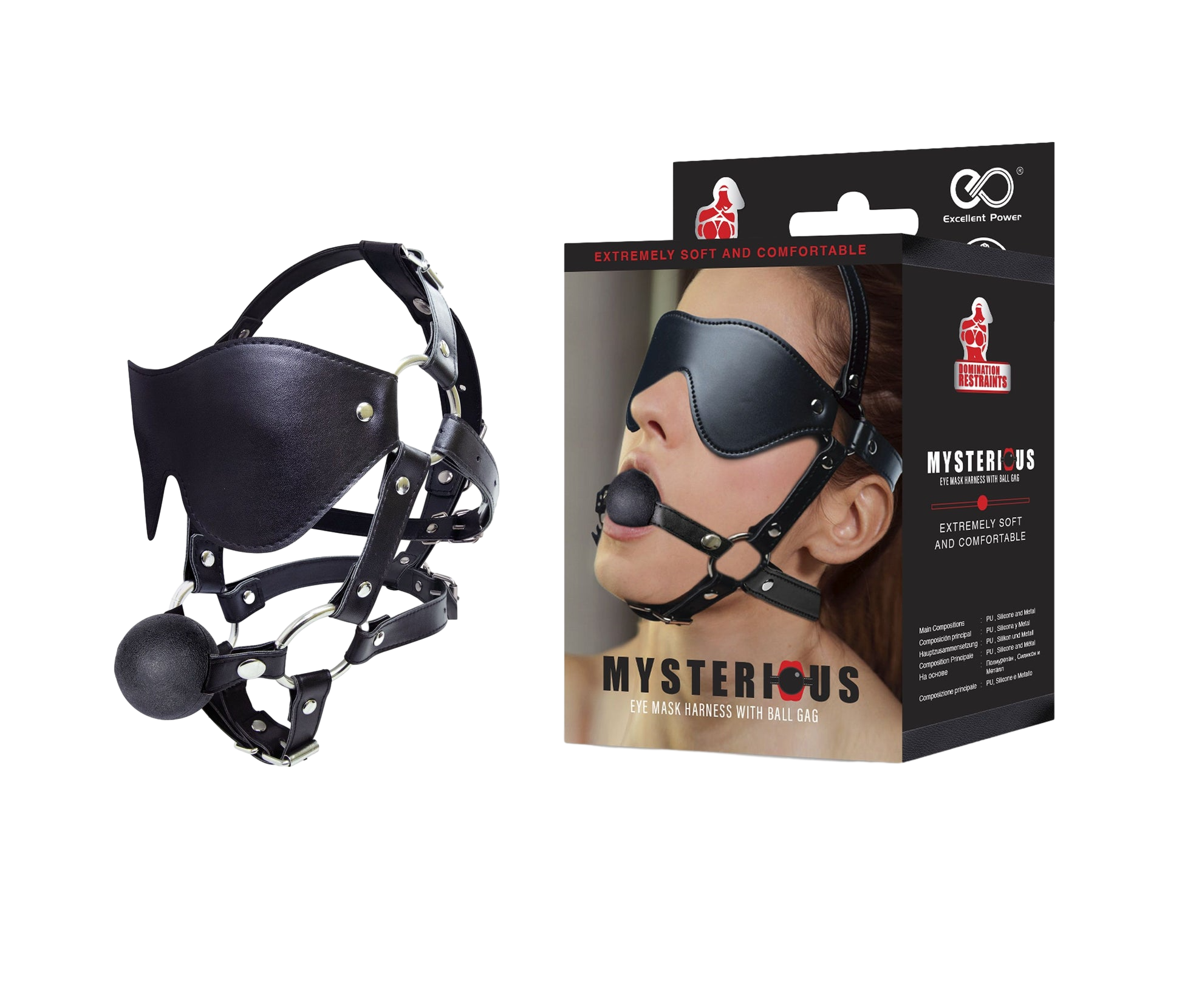Ball Gag e Maschera Bondage Mysterious