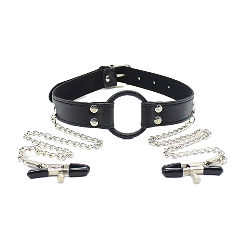 Morso Bondage con Pinze Ring Gag